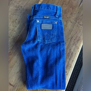 Kids Vintage Wrangler Blue Denim Jeans